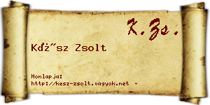 Kész Zsolt névjegykártya
